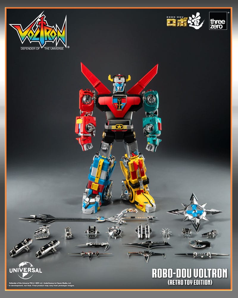 Voltron - Defender of the Universe Robo-Dou Actionfigur Voltron Retro Toy Edition Figur – Bild 2