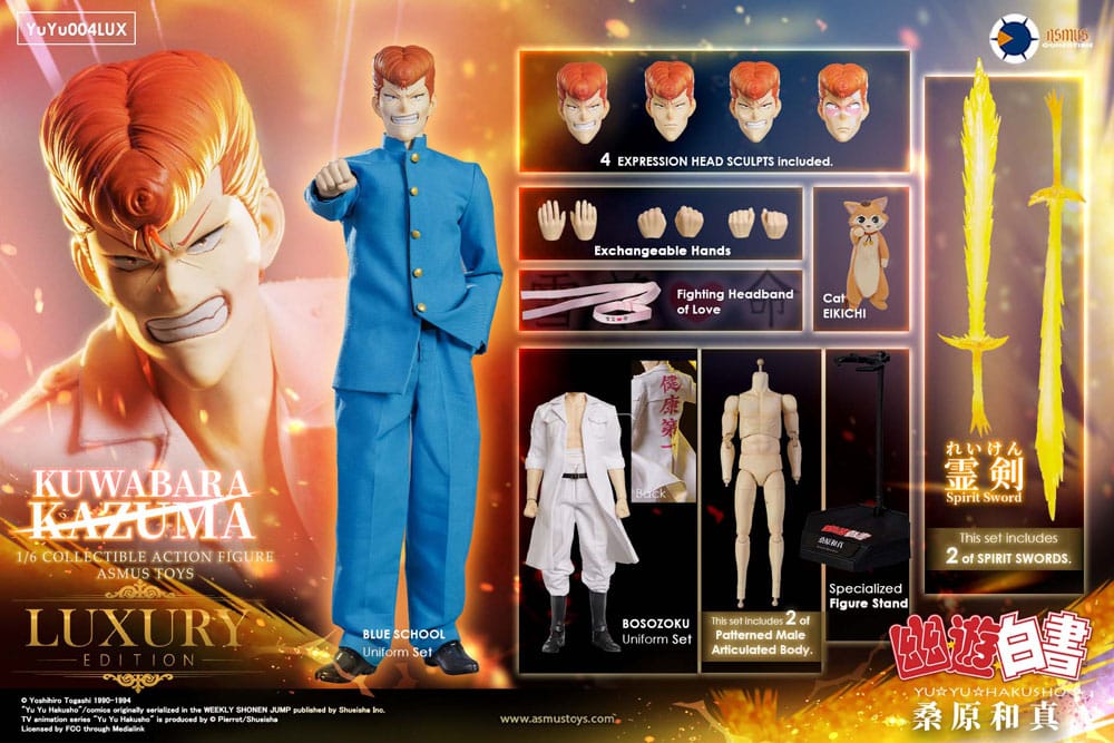 Yu Yu Hakusho - Actionfigur Kazuma Kuwabara (Luxury Version) 1/6 Scale Figur – Bild 27