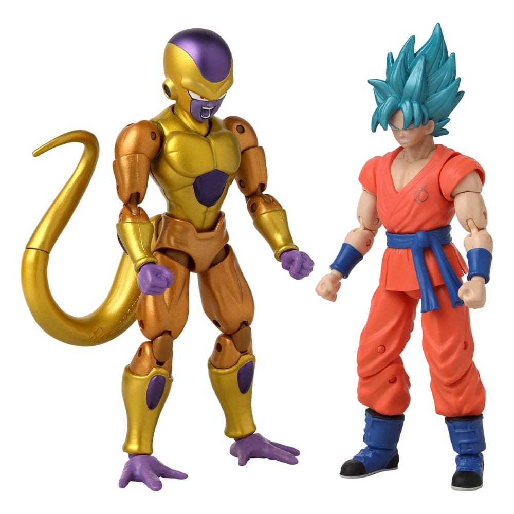 Dragon Ball - Super Dragon Stars Actionfiguren 2er-Pack Battle Pack: Golden Frieza vs Super Saiyan Blue Goku Figur – Bild 1