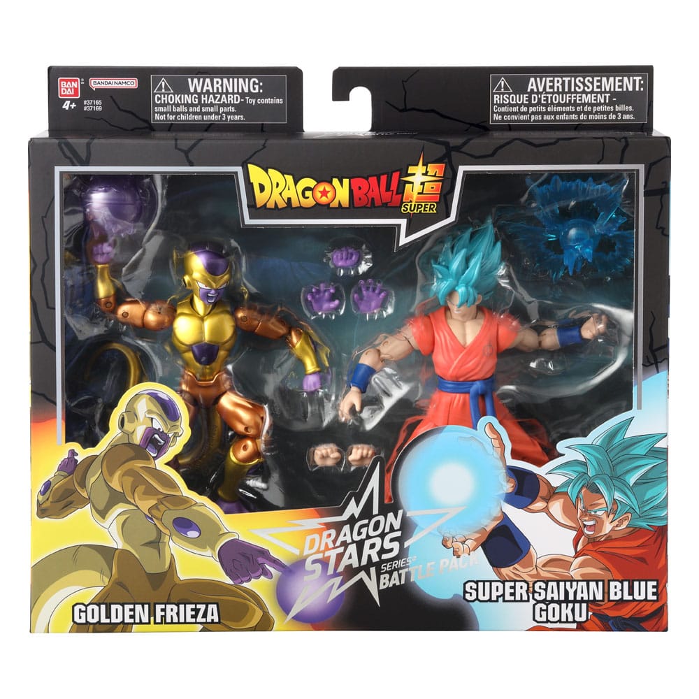 Dragon Ball - Super Dragon Stars Actionfiguren 2er-Pack Battle Pack: Golden Frieza vs Super Saiyan Blue Goku Figur – Bild 3