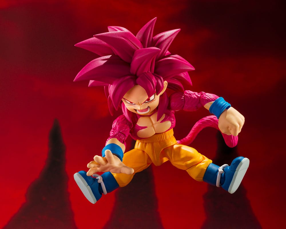 Dragon Ball - Daima S.H.Figuarts Actionfigur Super Saiyan Level 4 Son Goku (mini) Figur – Bild 5