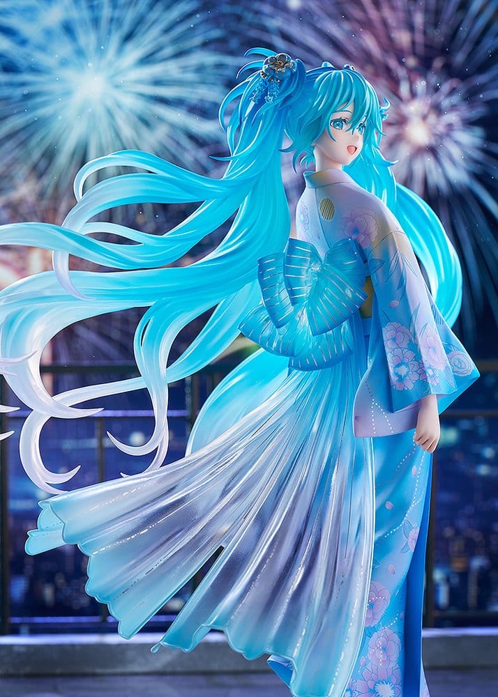 Hatsune Miku - Character Vocal Series 01: Hatsune Miku PVC Figur 1/7 Music & Fire Works Ver. – Bild 4