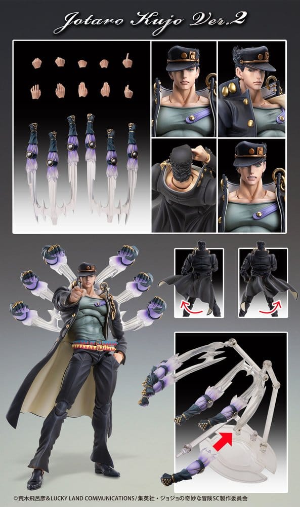 JoJo's Bizarre Adventure - Stardust Crusaders Chozokado Actionfigur Jotaro Kujo Ver.2 Figur – Bild 12