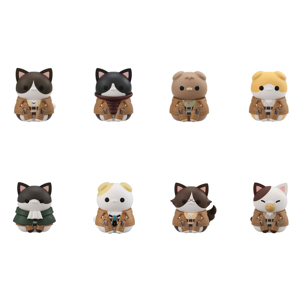 Attack on Titan - Mega Cat Project Minifiguren Attack on Tinyan Gathering Scout Regiment danyan! 3 cm Blind Box Display (8) (Repeat) Figur – Bild 1