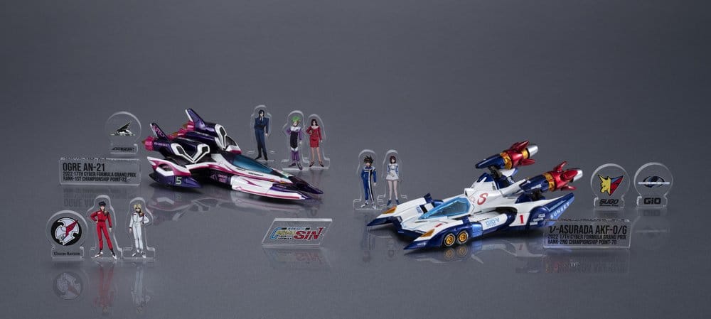 Future GPX Cyber Formula - Fahrzeuge 2er-Pack vAsurada AKF-0/G spiral boost mode & OGRE AN-21 super Aero boost mode Set Heritage Edition Figur – Bild 5