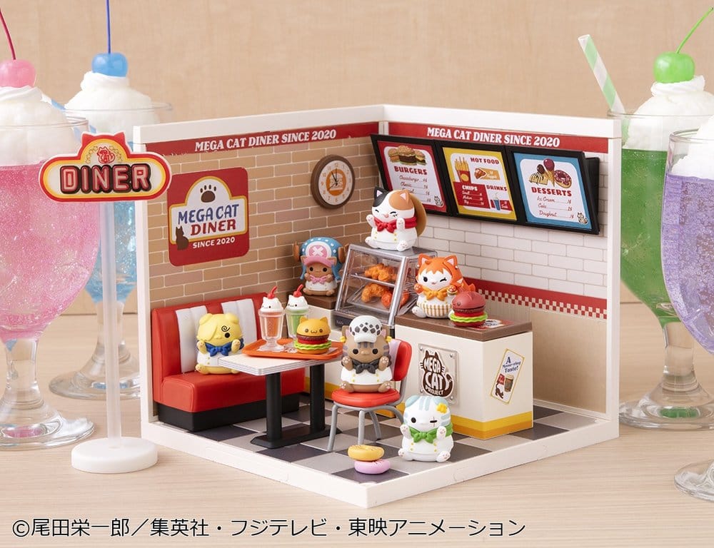 One Piece - Mega Cat Project Minifiguren NyanPieceNyan! Diner! 3 cm Blind Box Display (6) Figur – Bild 8