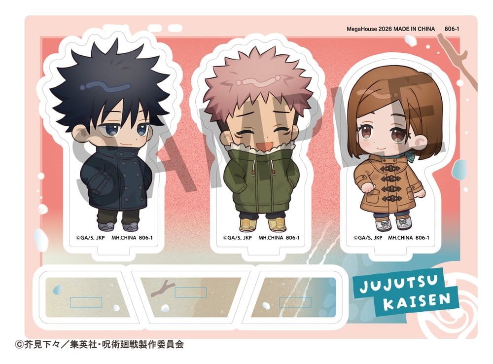 Jujutsu Kaisen - Buddycolle Acrylaufsteller 5th Anniversary C Megumi Fushiguro, Yuji Itadori & Nobara Kugisaki Figur – Bild 1