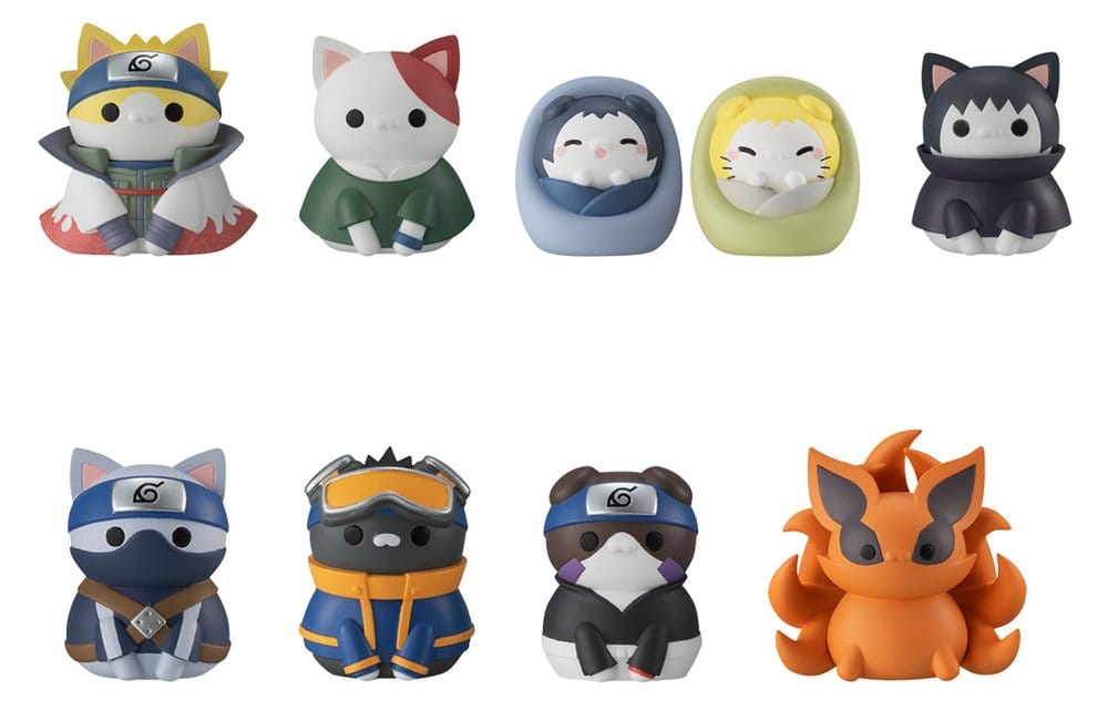 Naruto - Shippuden Mega Cat Project Nyaruto! Once upon a time in Konoha village Minifiguren 3 cm Blind Box Display (8) (Repeat) Figur – Bild 1