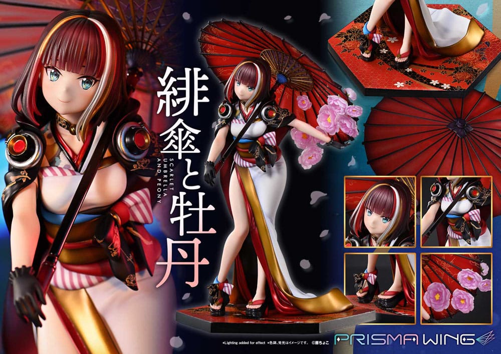Original Illustration - Scarlet Umbrella And Peony 1/7 Scale - by Fuzichoco Prisma Wing – Bild 4