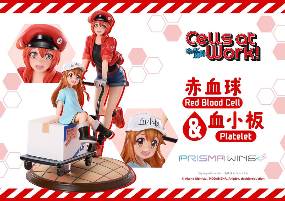 Cells at Work! - Cells at Work Prisma Wing PVC Statue Red Blood Cell & Platelet – Bild 2