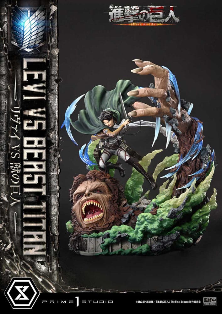 Attack on Titan - Levi Versus Beast Titan 1/4 Scale - Ultimate Premium Masterline Series – Bild 14