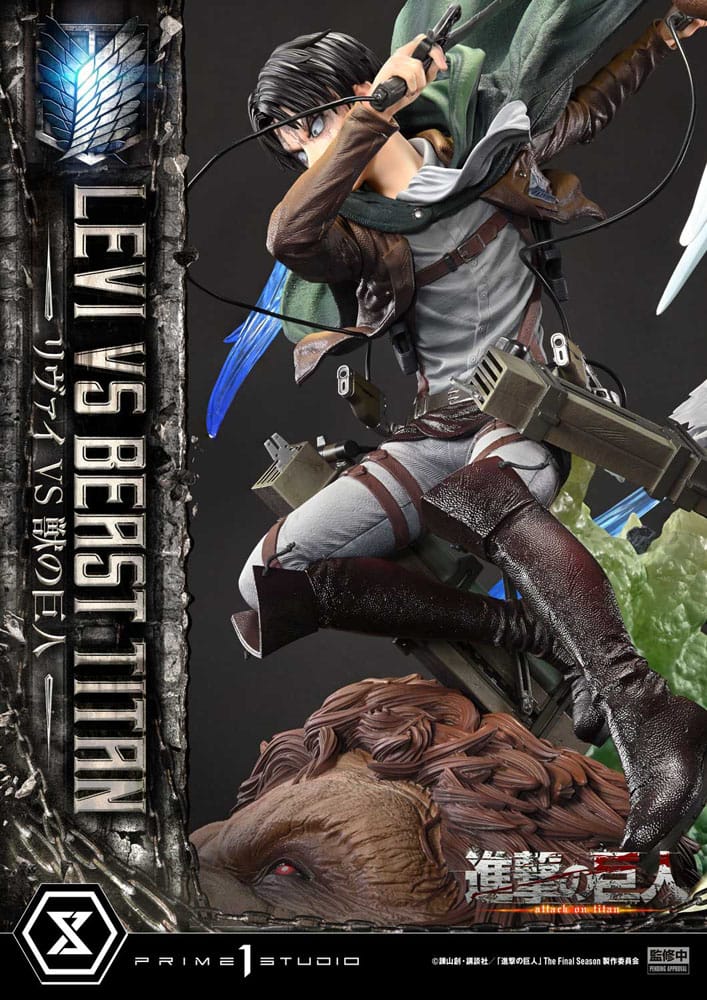 Attack on Titan - Levi Versus Beast Titan 1/4 Scale - Ultimate Premium Masterline Series – Bild 19