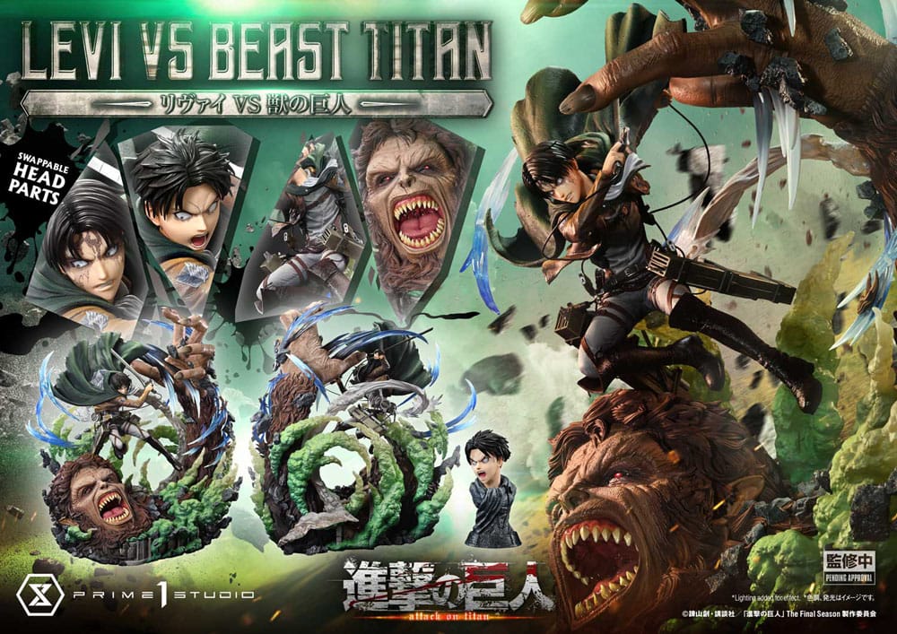 Attack on Titan - Levi Versus Beast Titan 1/4 Scale - Ultimate Premium Masterline Series – Bild 2