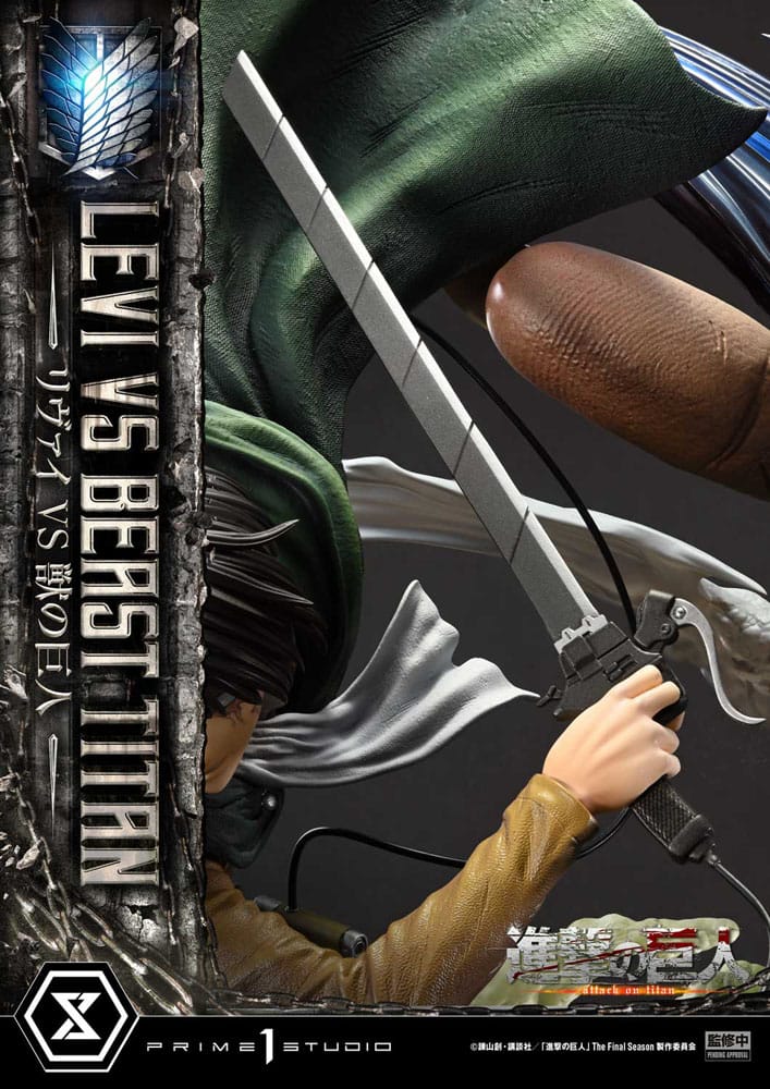 Attack on Titan - Levi Versus Beast Titan 1/4 Scale - Ultimate Premium Masterline Series – Bild 20