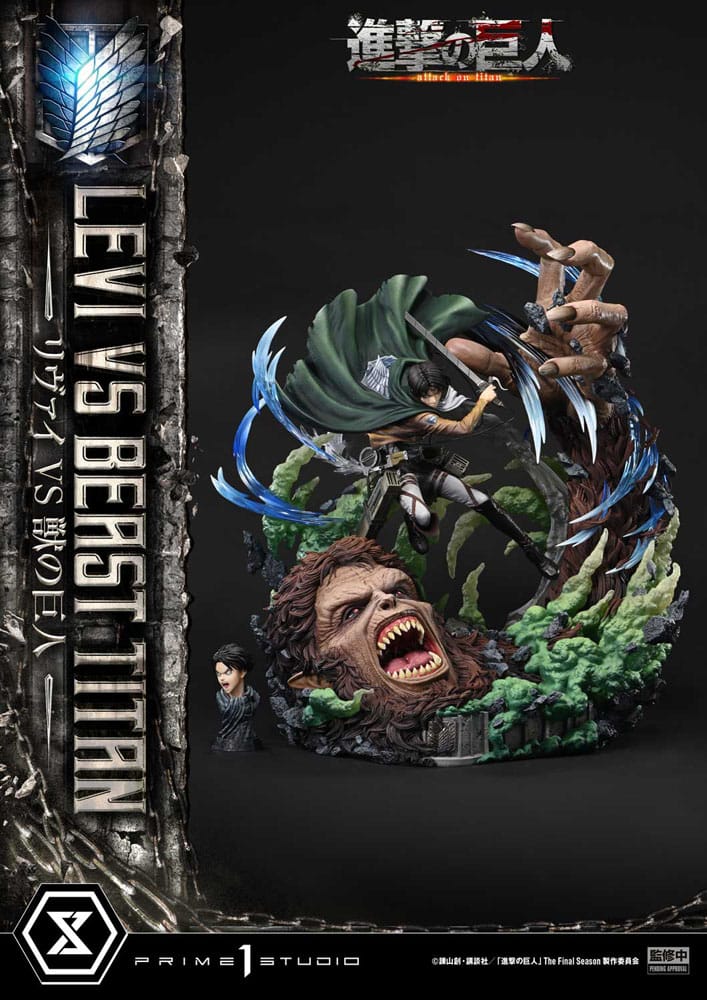Attack on Titan - Levi Versus Beast Titan 1/4 Scale - Ultimate Premium Masterline Series – Bild 4