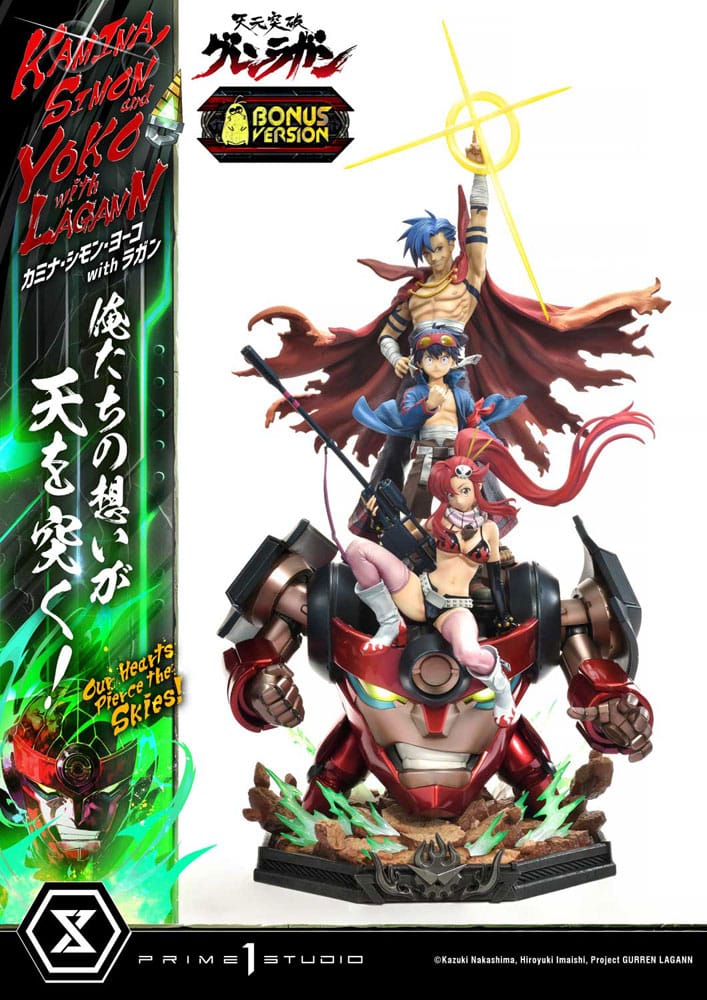 Tengen Toppa Gurren Lagann - Gurren Lagann Ultimate Premium Masterline Series Statue 1/4 Kamina, Simon & Yoko with Lagann Deluxe Bonus Version – Bild 1