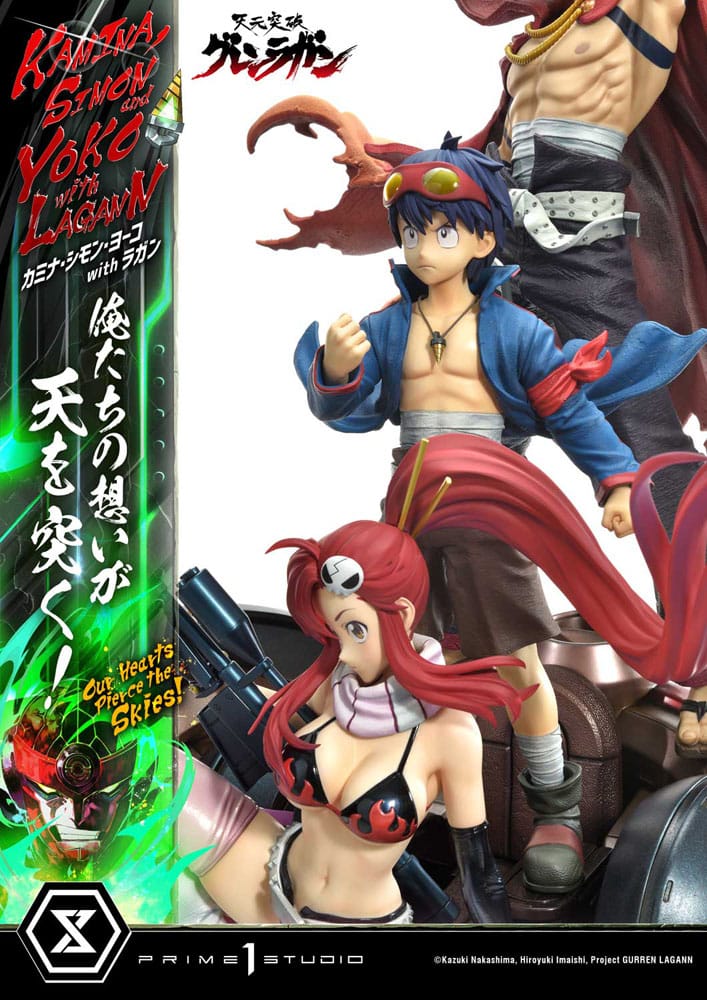 Tengen Toppa Gurren Lagann - Gurren Lagann Ultimate Premium Masterline Series Statue 1/4 Kamina, Simon & Yoko with Lagann Deluxe Bonus Version – Bild 16