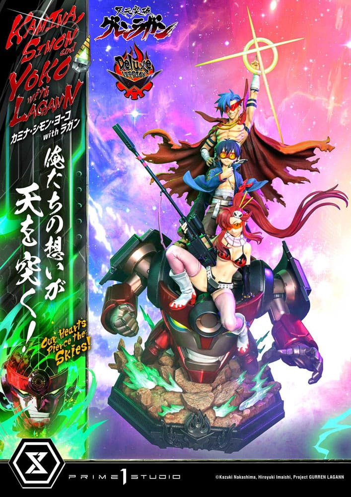 Tengen Toppa Gurren Lagann - Gurren Lagann Ultimate Premium Masterline Series Statue 1/4 Kamina, Simon & Yoko with Lagann Deluxe Bonus Version – Bild 22