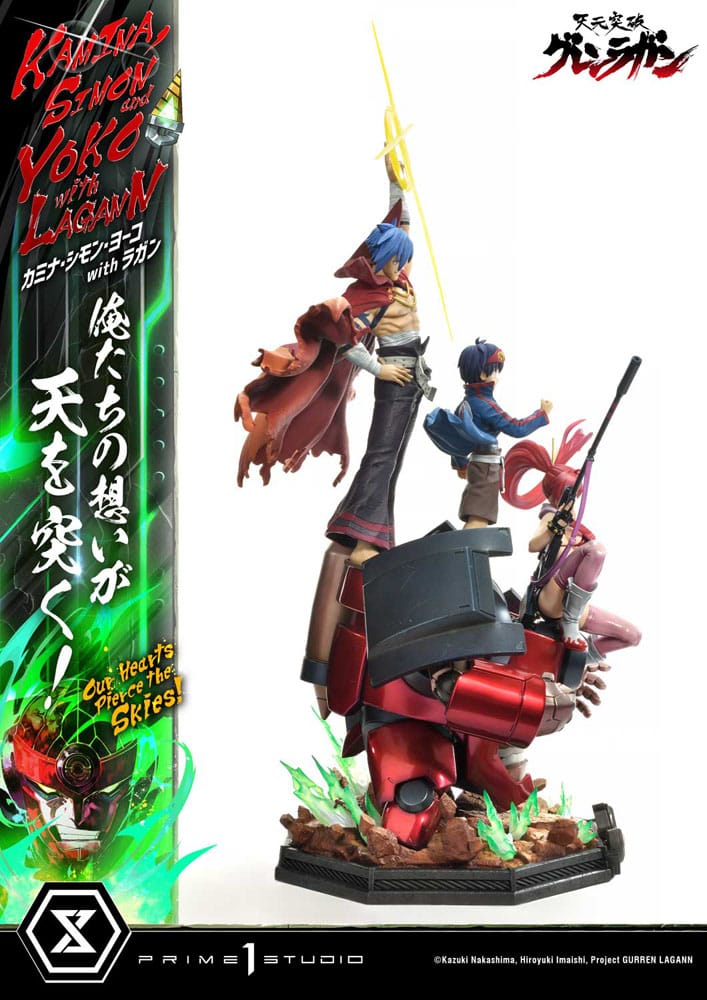 Tengen Toppa Gurren Lagann - Gurren Lagann Ultimate Premium Masterline Series Statue 1/4 Kamina, Simon & Yoko with Lagann Deluxe Bonus Version – Bild 7