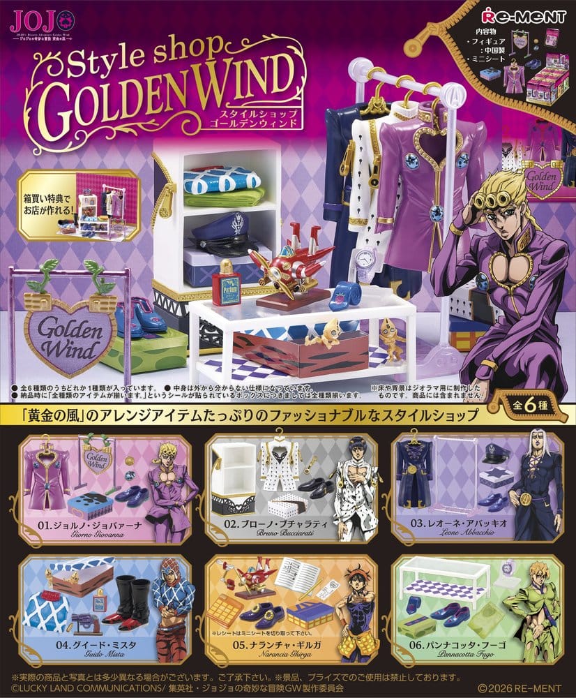JoJo's Bizarre Adventure - Minifiguren Style Shop Golden Wind Blind Box Display (6) Figur – Bild 1