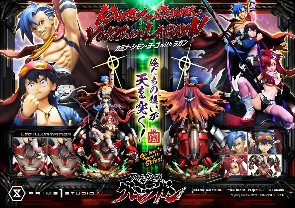 Tengen Toppa Gurren Lagann - Gurren Lagann Ultimate Premium Masterline Series 1/4 Kamina, Simon & Yoko with Lagann Deluxe Version – Bild 2